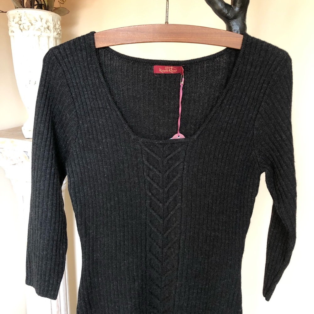 Krimson Klover dark gray wool sweater dress size s
